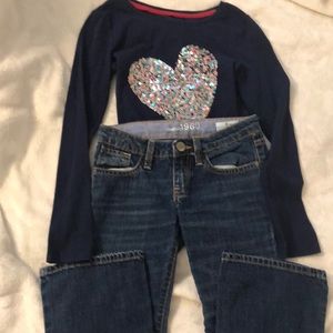 Gap girls boot cut jeans 👖